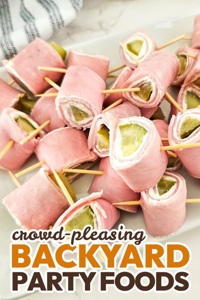 Backyard Party Foods-Pickle Ham Rolls