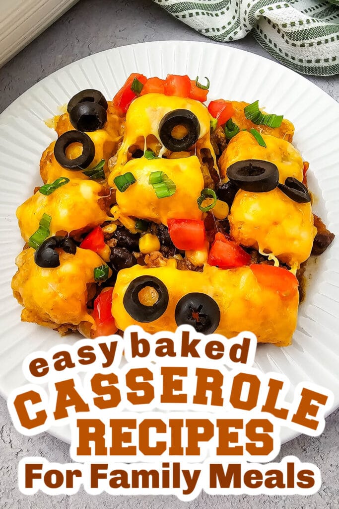 Casserole Recipes-Cheesy Mexican Taco Tater Tot Casserole