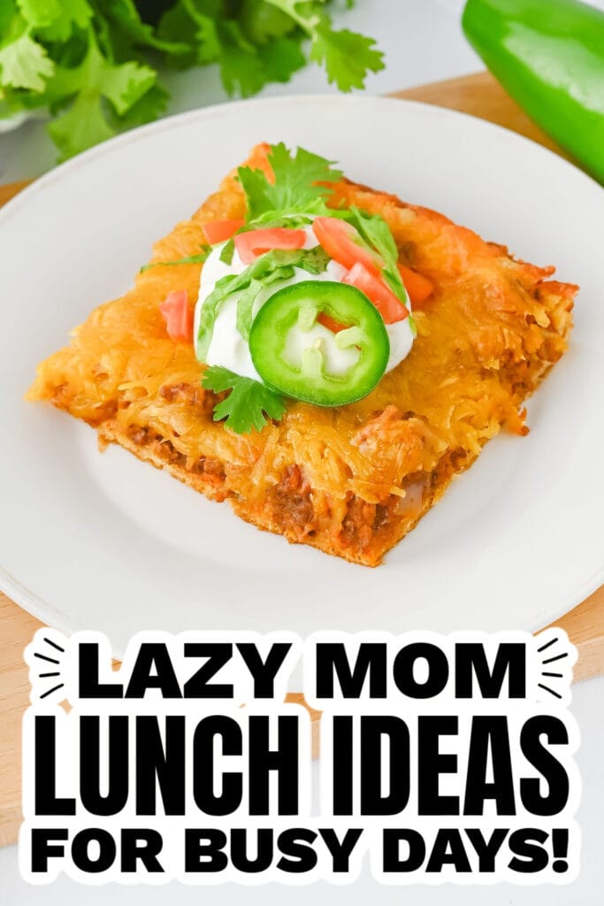 Lazy Mom Lunch Ideas - Ground Beef Crescent Roll Taco Bake