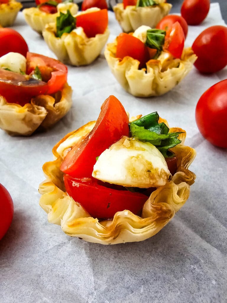 Mini Caprese Cups Process Photo