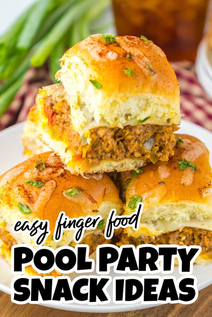 Pool Party Snack Ideas-Sloppy Joe Enchilada Sliders