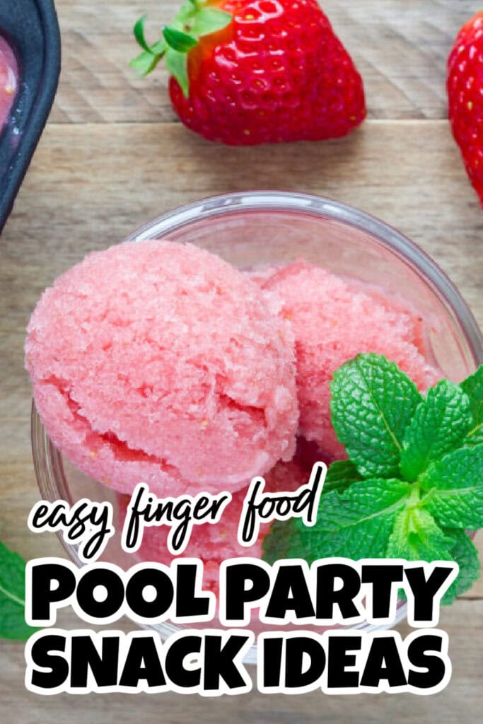 Pool Party Snack Ideas-Strawberry Sorbet