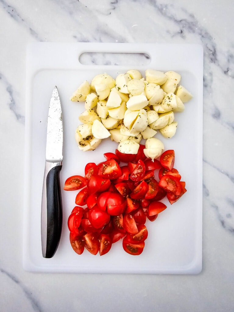 Mini Caprese Cups Process Photo