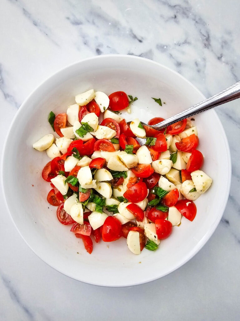Mini Caprese Cups Process Photo