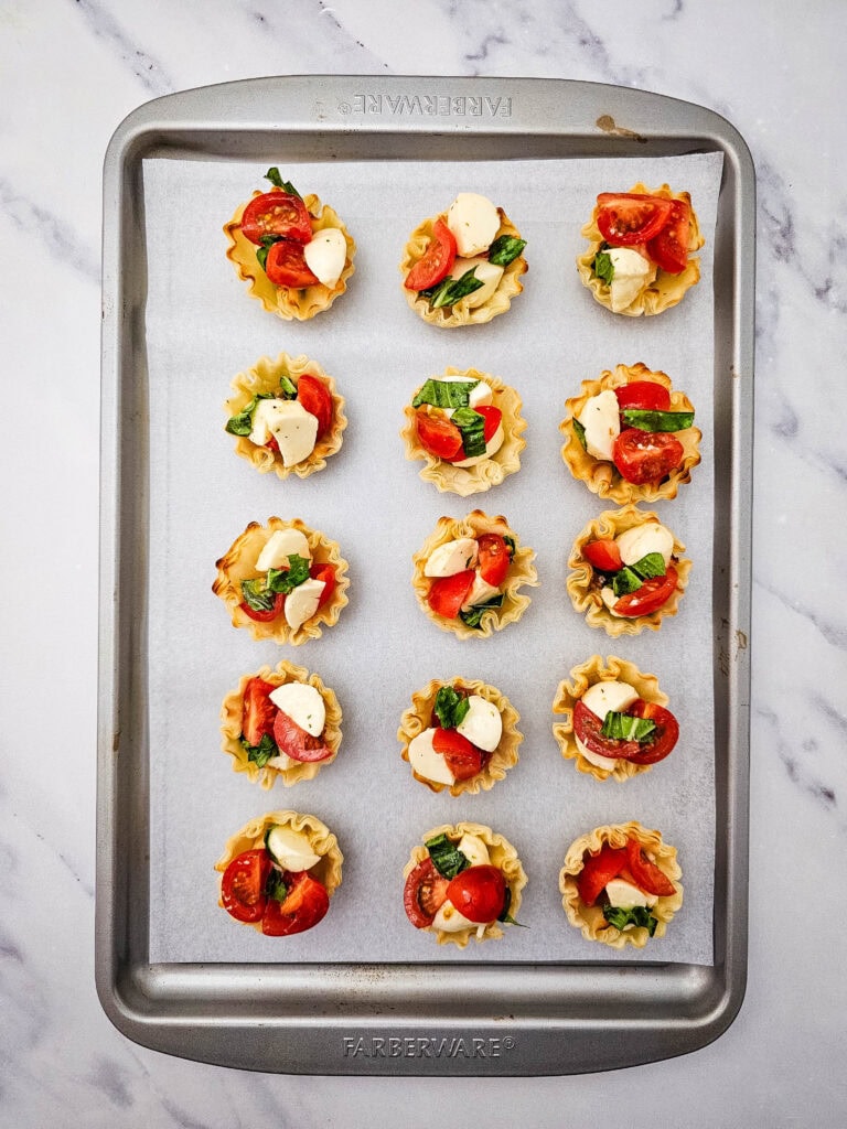 Mini Caprese Cups Process Photo