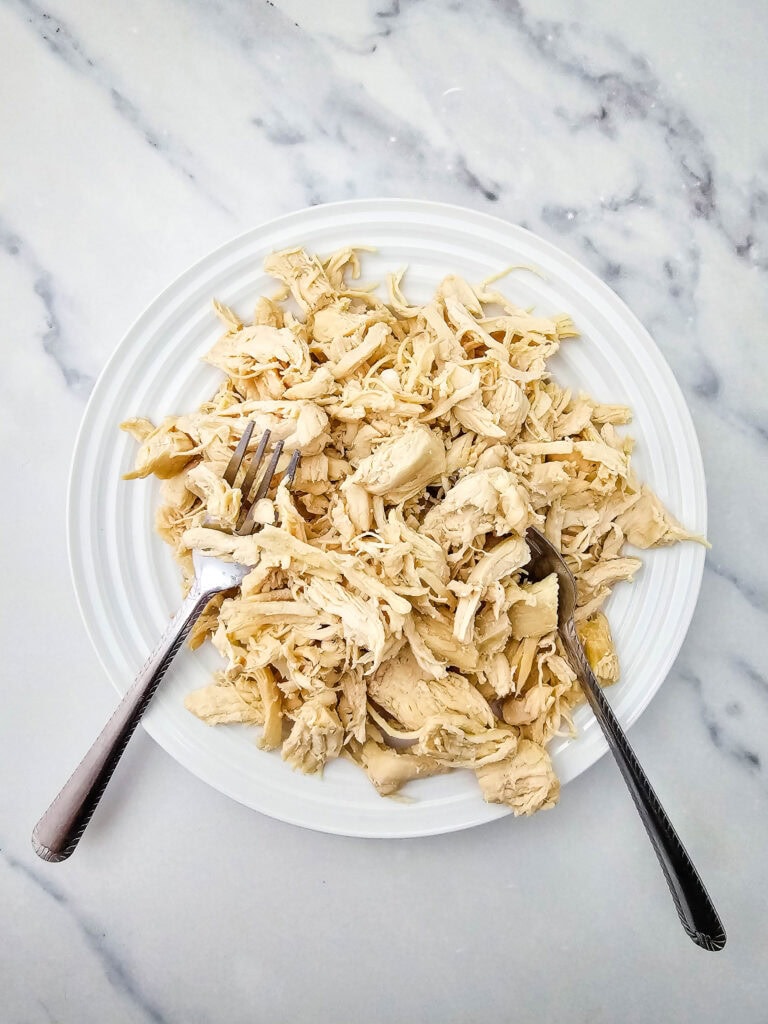 Cheesy Rotel Chicken Spaghetti Process Photo