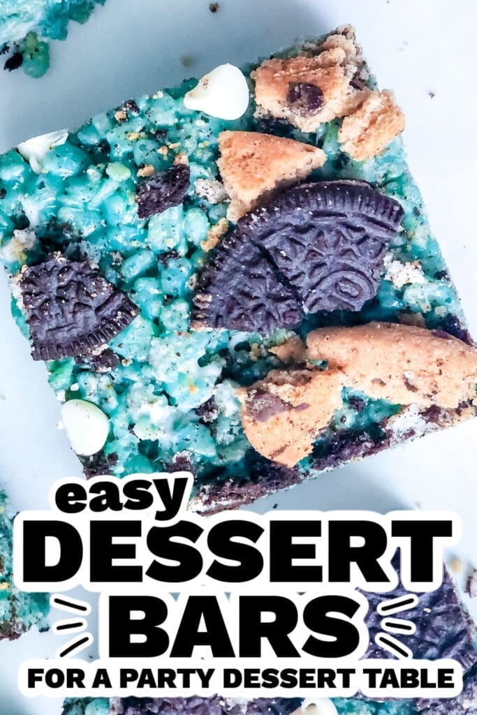 dessert bars -Cookie Monster Rice Krispies