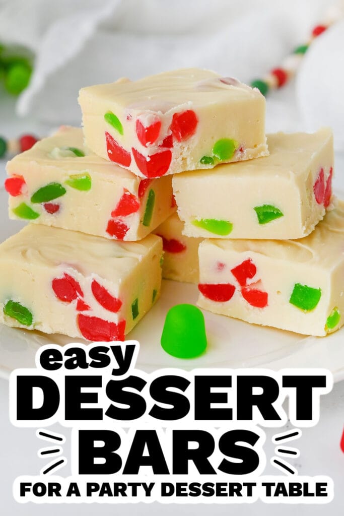 dessert bars -Gum drop Fudge