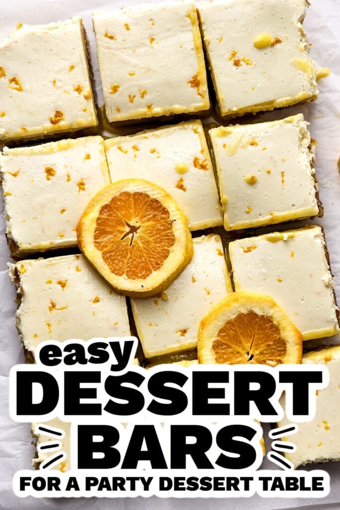 dessert bars -Orange Dreamsicle Bars