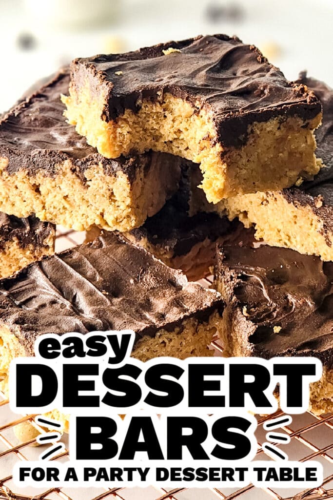 dessert bars -Peanut Butter Chocolate Rice Krispie Treats