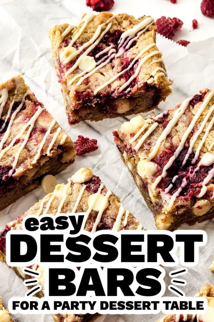 dessert bars -Raspberry and White Chocolate Squares