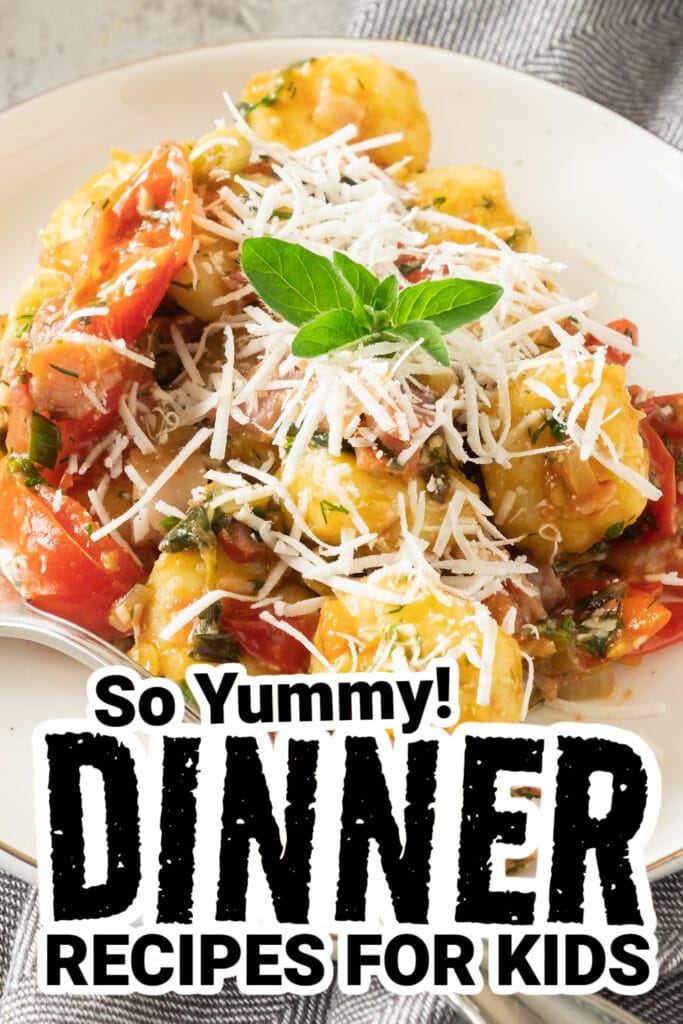 dinner recipes for kids - Creamy Potato Gnocchi with Bacon