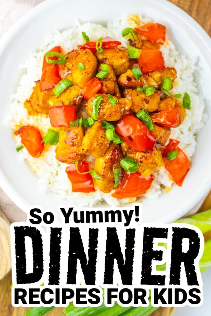 dinner recipes for kids - Honey Pepper Chicken with Rice