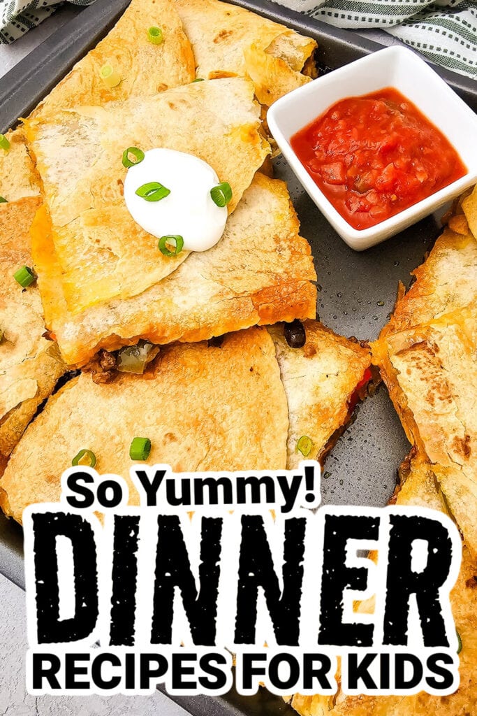 dinner recipes for kids - Sheet Pan Tex Mex Quesadillas