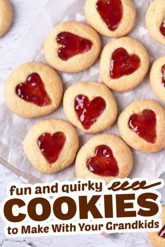 fun cookies for grandkids - heart prink cookies