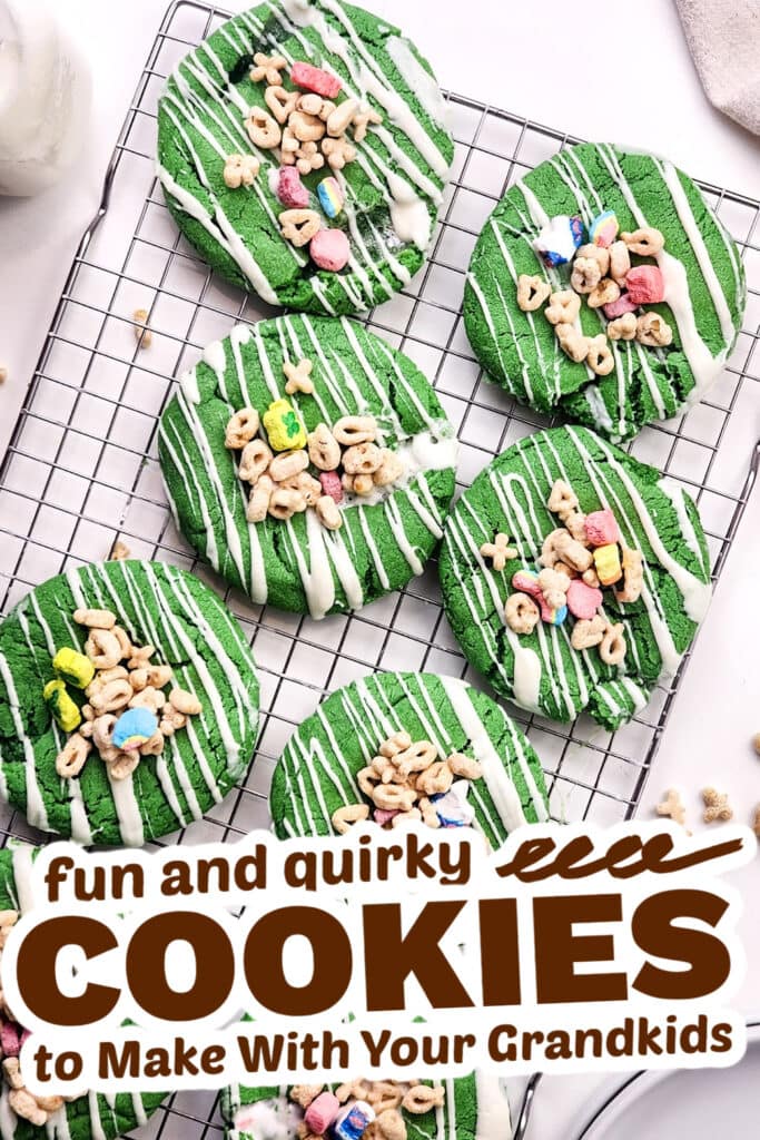 fun cookies for grandkids - lucky charms st. patricks day cookies