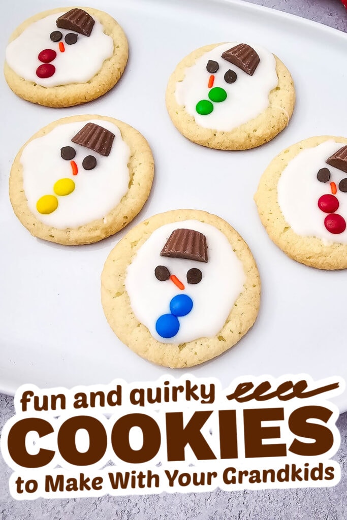 fun cookies for grandkids - melted snowman sugar cookies
