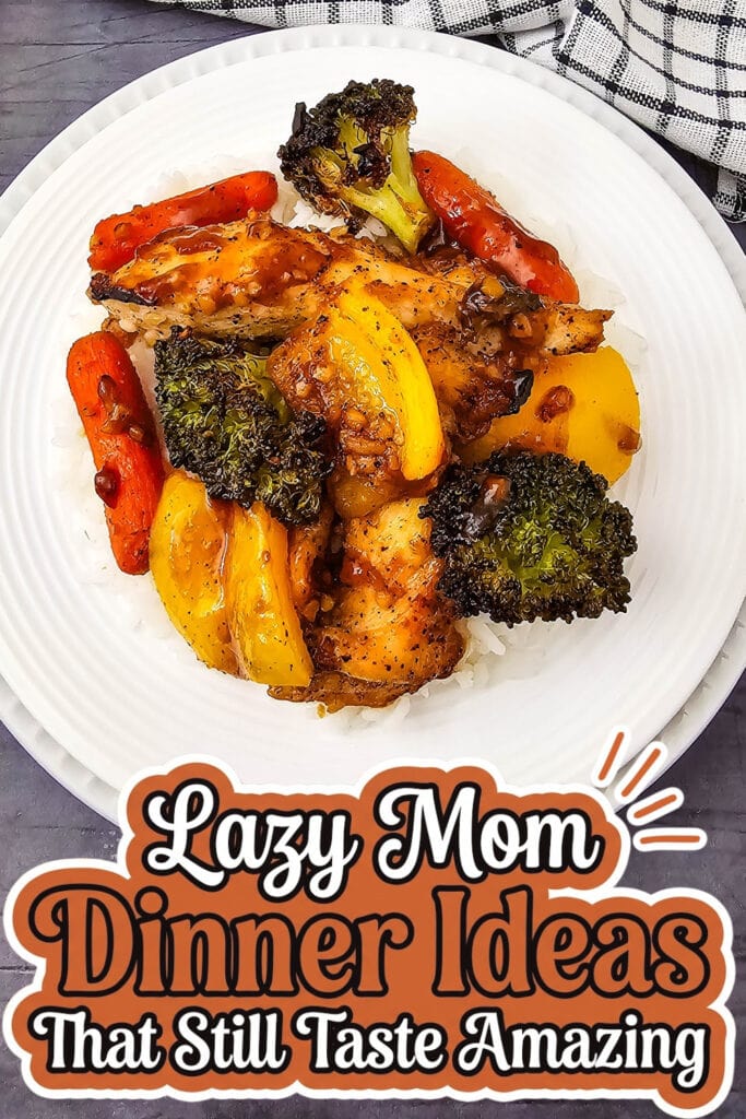 lazy mom dinner ideas - Sheet Pan Honey Garlic Chicken and Veggies