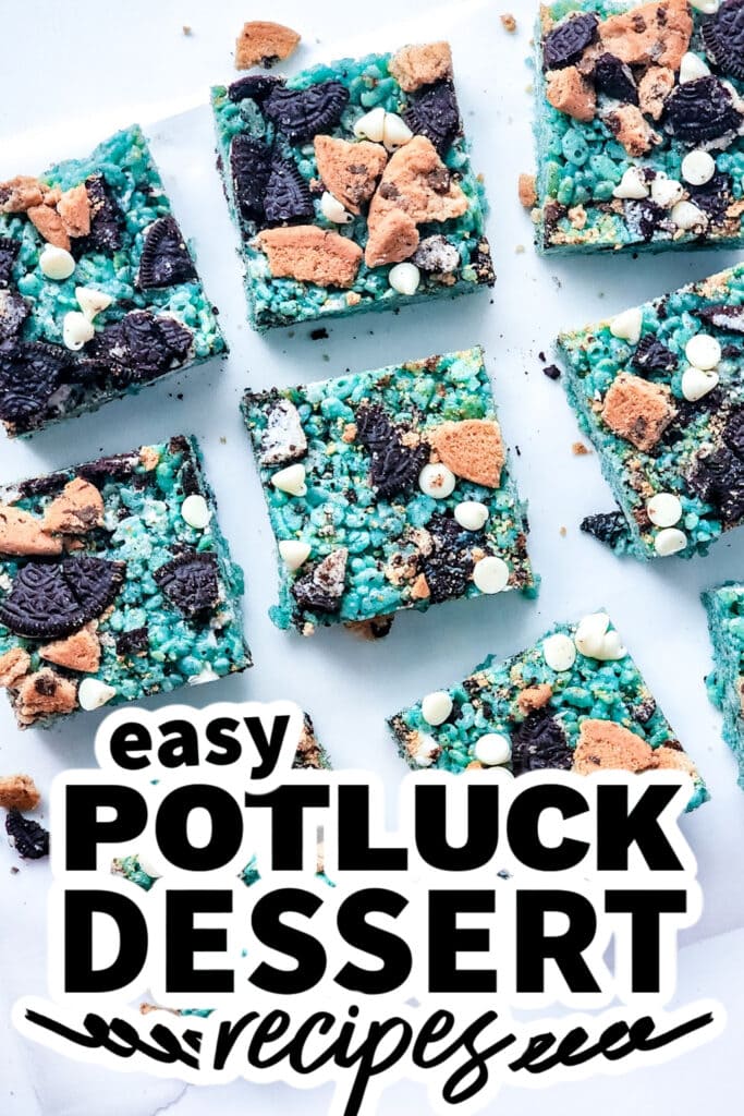 potluck dessert recipes - Cookie Monster Rice Krispies