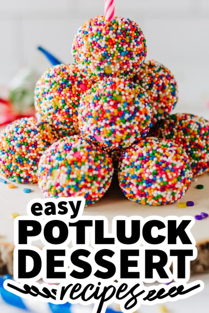 potluck dessert recipes - FunFetti Cheesecake Bites