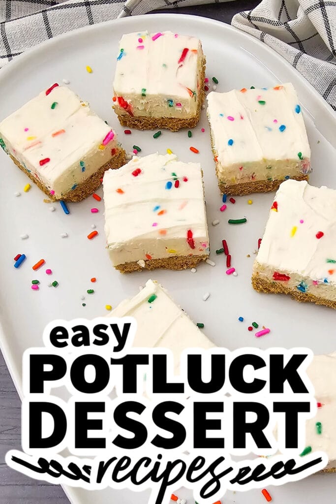 potluck dessert recipes - Funfetti Cheesecake Bars