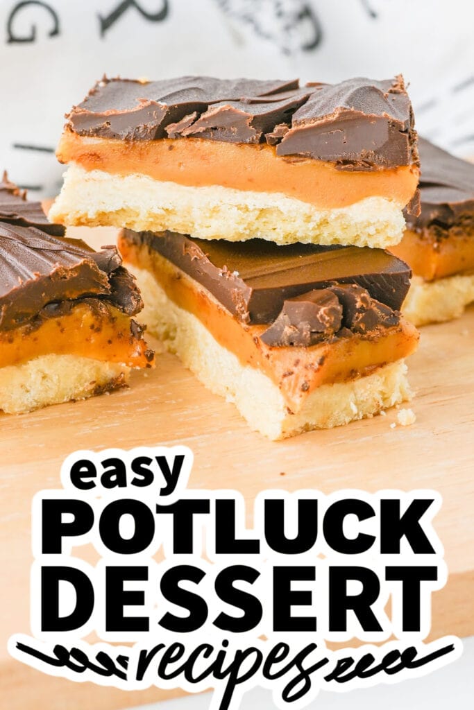 potluck dessert recipes - Homemade Twix Bars