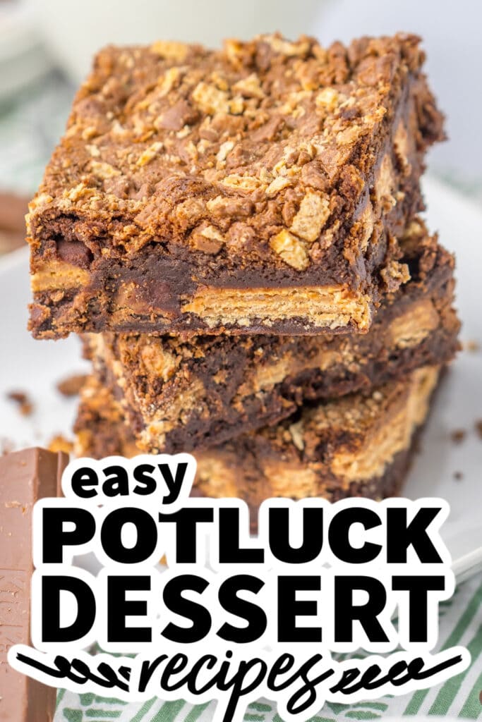potluck dessert recipes - Kitkat Brownies