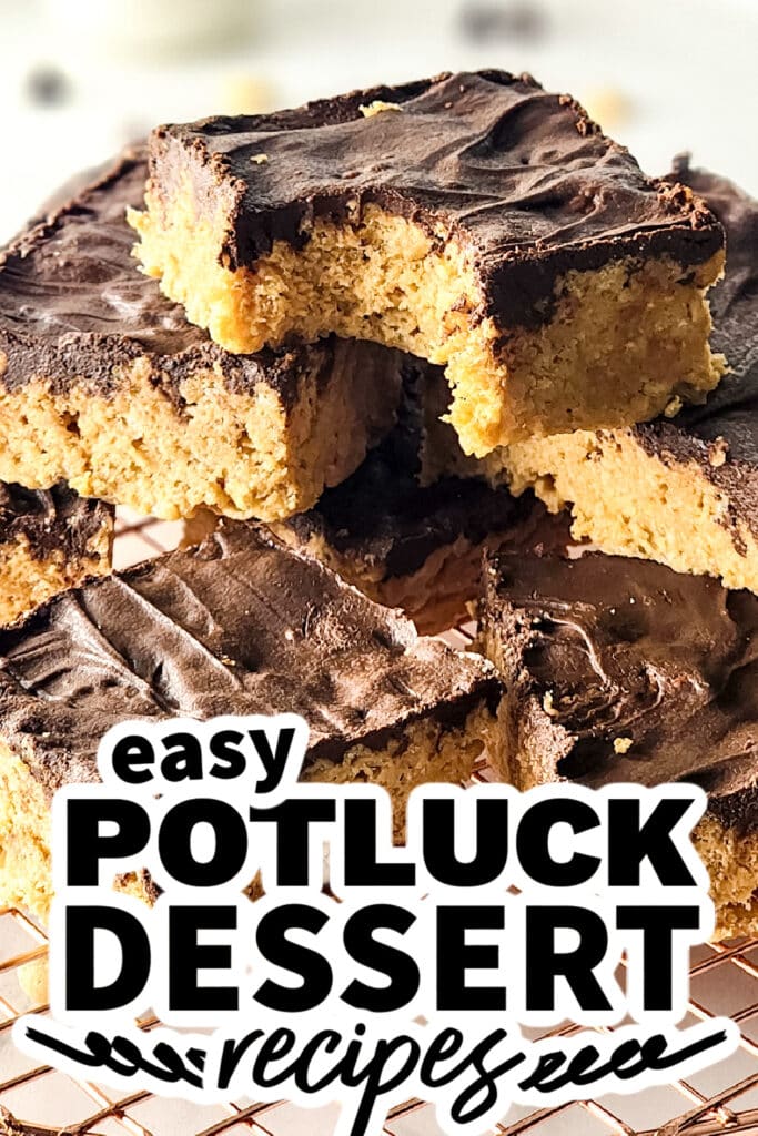 potluck dessert recipes - Peanut Butter Chocolate Rice Krispie Treats