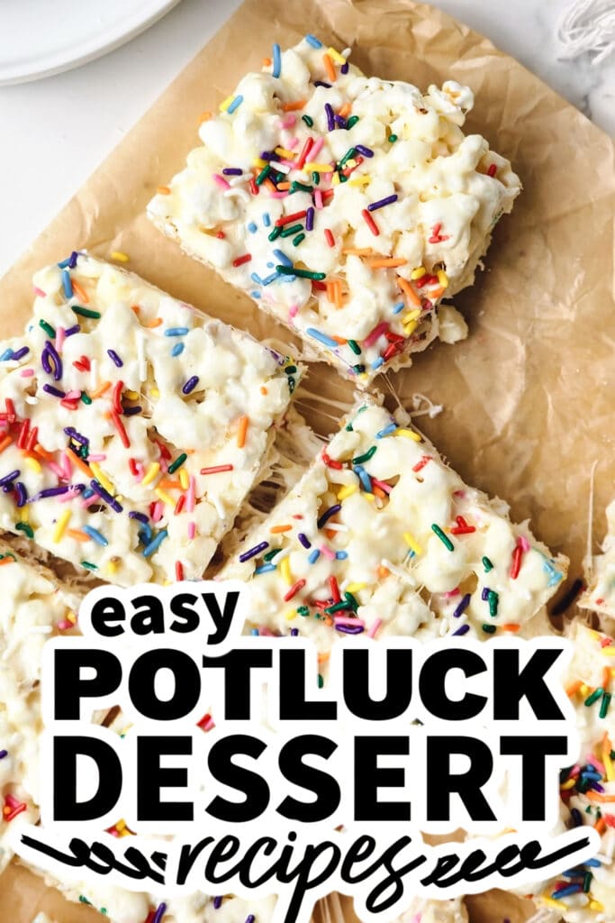potluck dessert recipes - Popcorn Marshmallow Treats