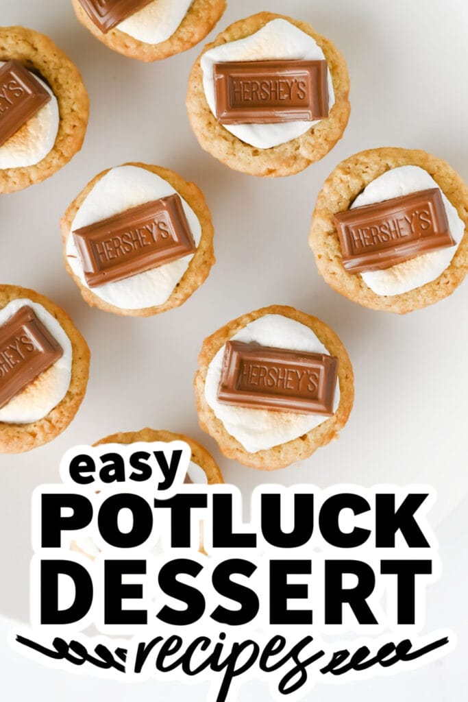 potluck dessert recipes - S’mores Cookie Cups