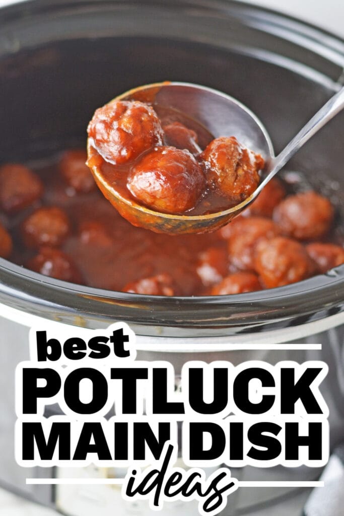 potluck main dish ideas - Crockpot Cranberry Meatballs
