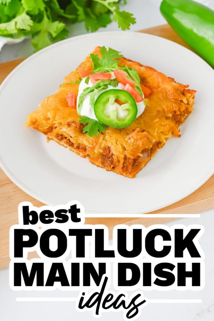 potluck main dish ideas - Ground Beef Crescent Roll Taco Bake