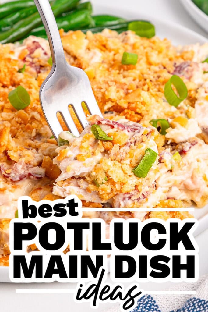 potluck main dish ideas - Ritz Cracker Chicken Casserole