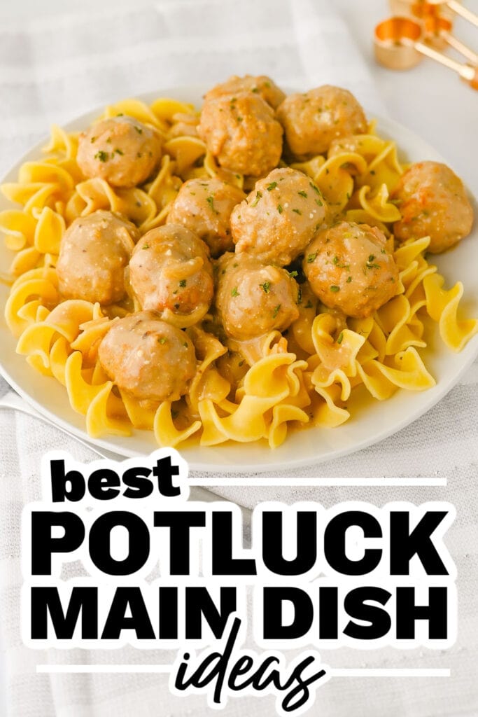 potluck main dish ideas - Slow Cooker Creamy Meatballs