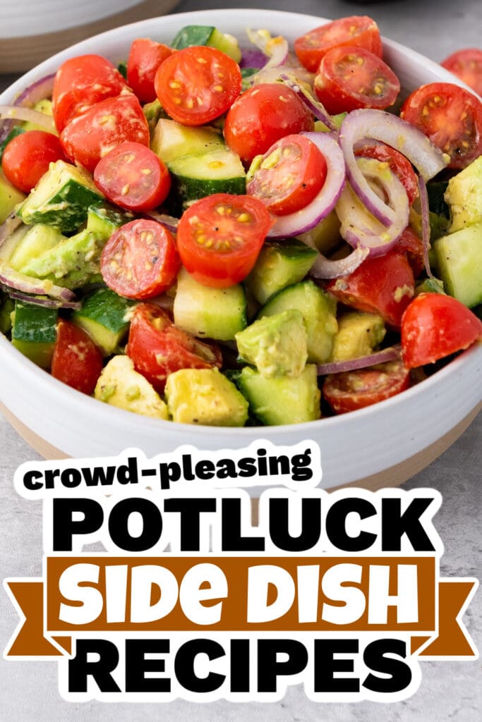potluck side dish - Avocado Salad with Lemon Dressing