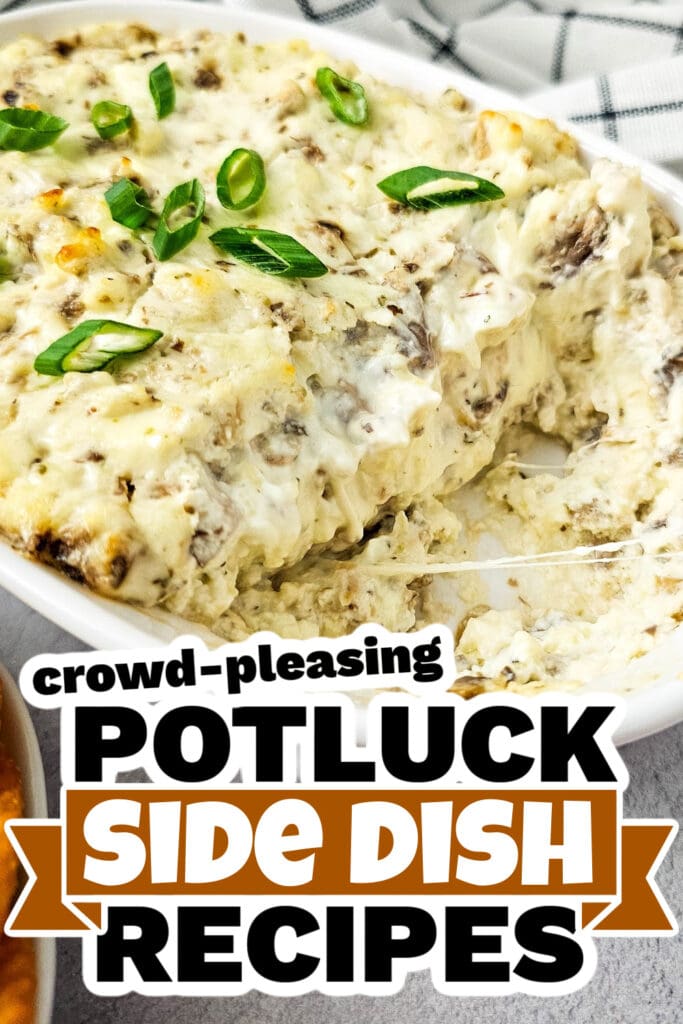 potluck side dish - Creamy Baked Mushroom Dip