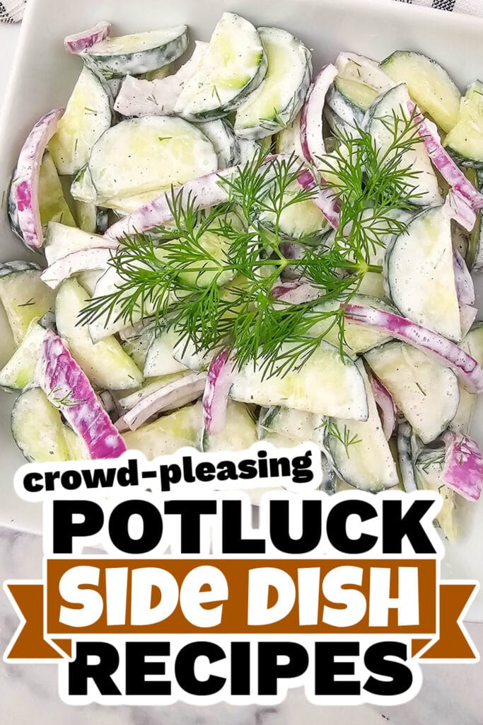 potluck side dish - Creamy Cucumber Salad