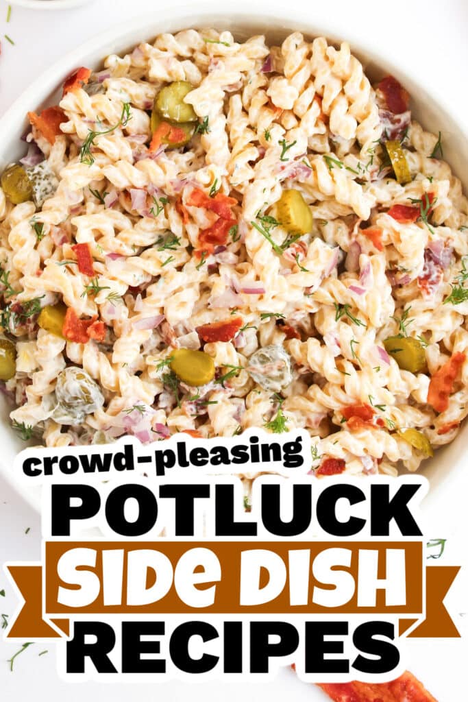 potluck side dish - Dill Pickle Pasta Salad