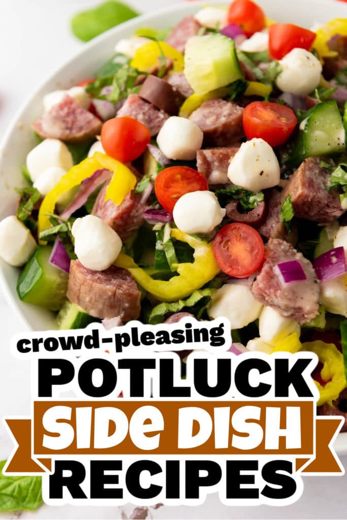 potluck side dish - Italian Chopped Salad with Zesty Dressing