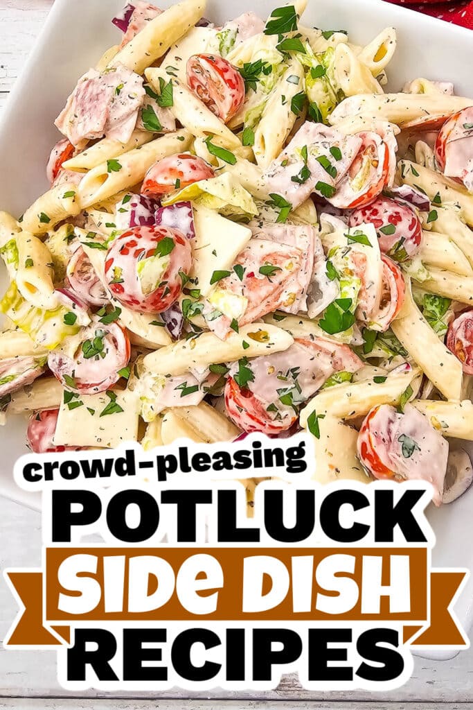 potluck side dish - Italian Hoagie Pasta Salad