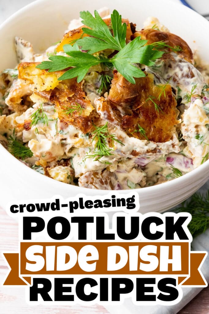 potluck side dish - Smashed Potato Salad