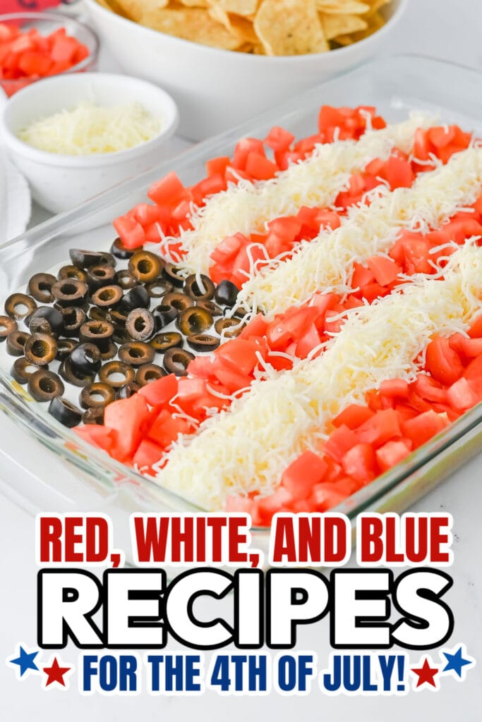 red, white, and blue recipes for Red, - 4th of July Flag Taco Dip