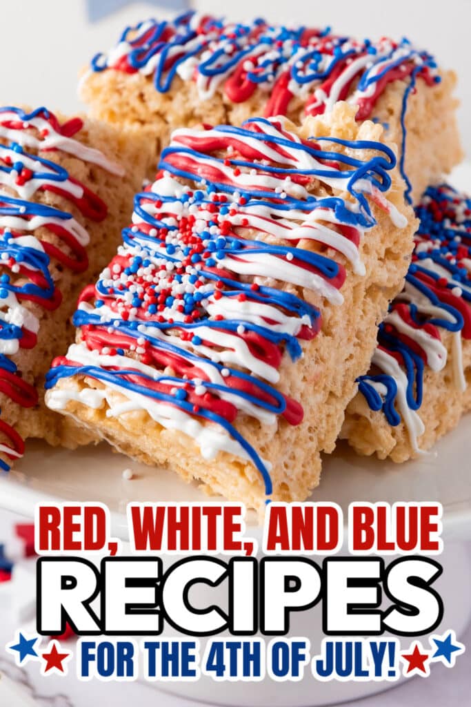 red, white, and blue recipes for Red, - Independence Rice Krispie Treats