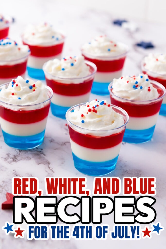 red, white, and blue recipes for Red, - Patriotic Jell-O Shots