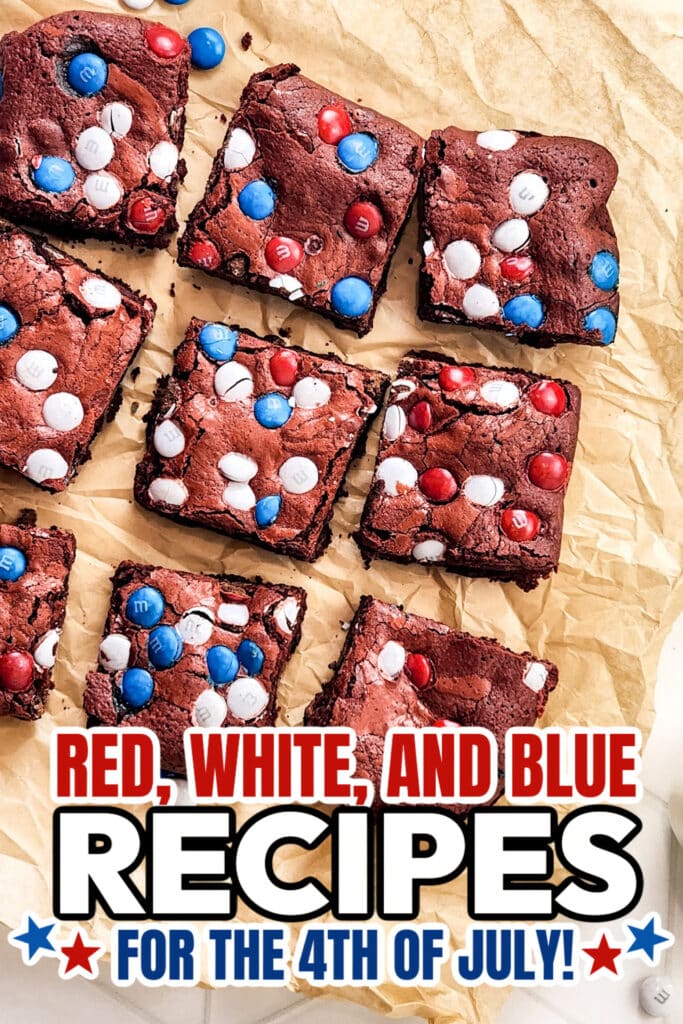 red, white, and blue recipes for Red, - Red Velvet 4th of July Brownies