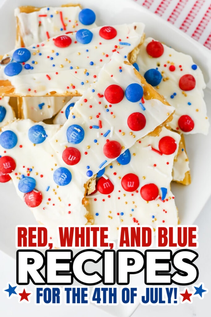 red, white, and blue recipes for Red, - Red, White & Blue Saltine Bark