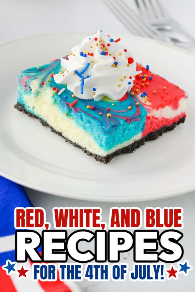 red, white, and blue recipes for Red, - Red, White, and Blue Cheesecake Bars