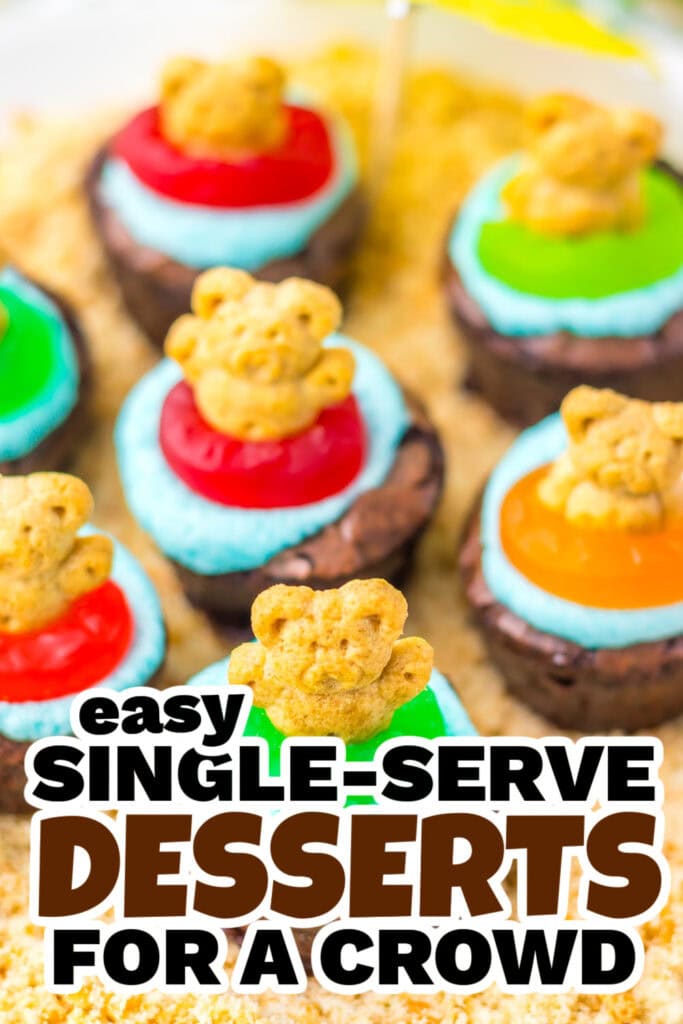 single serve dessert -Beach Brownie Cups