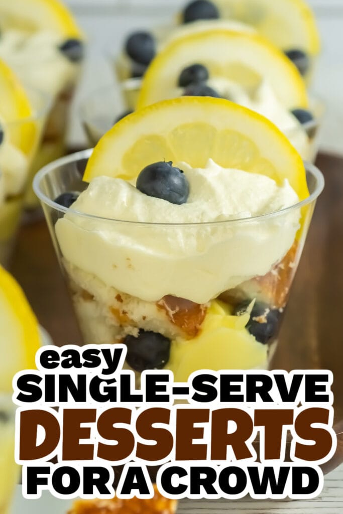 single serve dessert - Blueberry Lemon Trifles