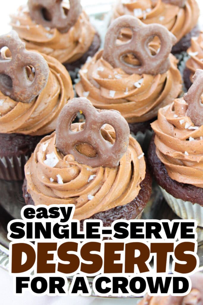 single serve dessert - Chocolate Pretzel Cupcakes